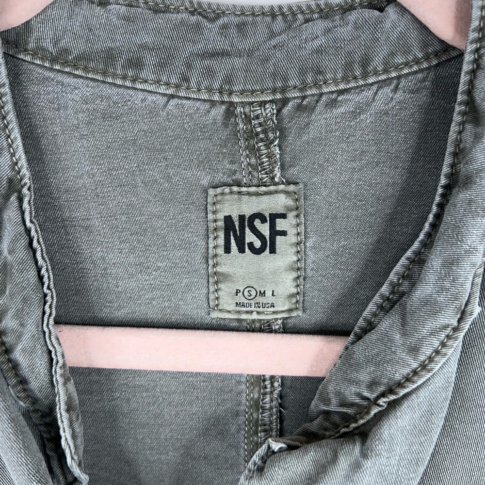 Nsf Asymmetric Button Front Jumpsuit Long Sleeve … - image 8